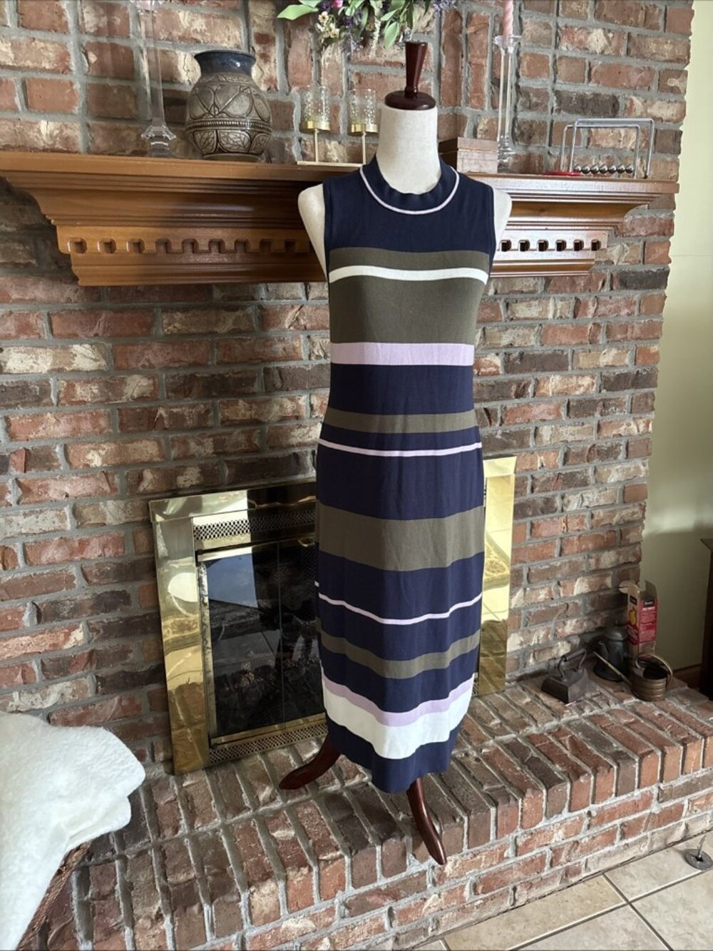 Free Assembly Long Sleeveless Knit Dress Size Large